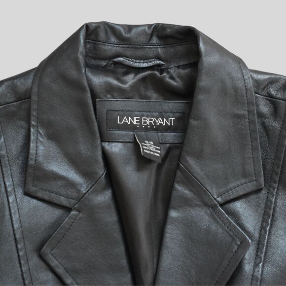 LANE BRYANT Women's Genuine Leather Jacket Size 14/16 - Picture 6 of 8